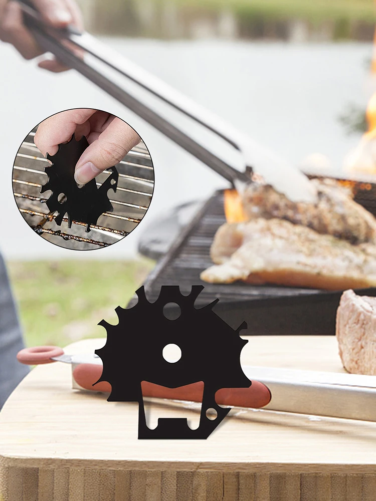 Grate Grill Scraper Stainless Steel BBQ Grill Cleaner Bristle Free And Built in Bottle Opener