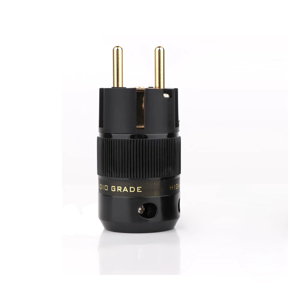 Spina Di Alimentazione USA Maschio Placcata Oro 24k - Nera, Con Connettore IEC Per Cavi Audio Hifi - Foto 3
