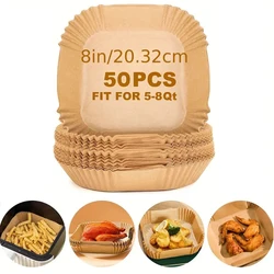 Air Fryer High-Temperature Absorbent Baking Papers - 50/125 Pack Eco-Friendly Round Liners (50 pcs)