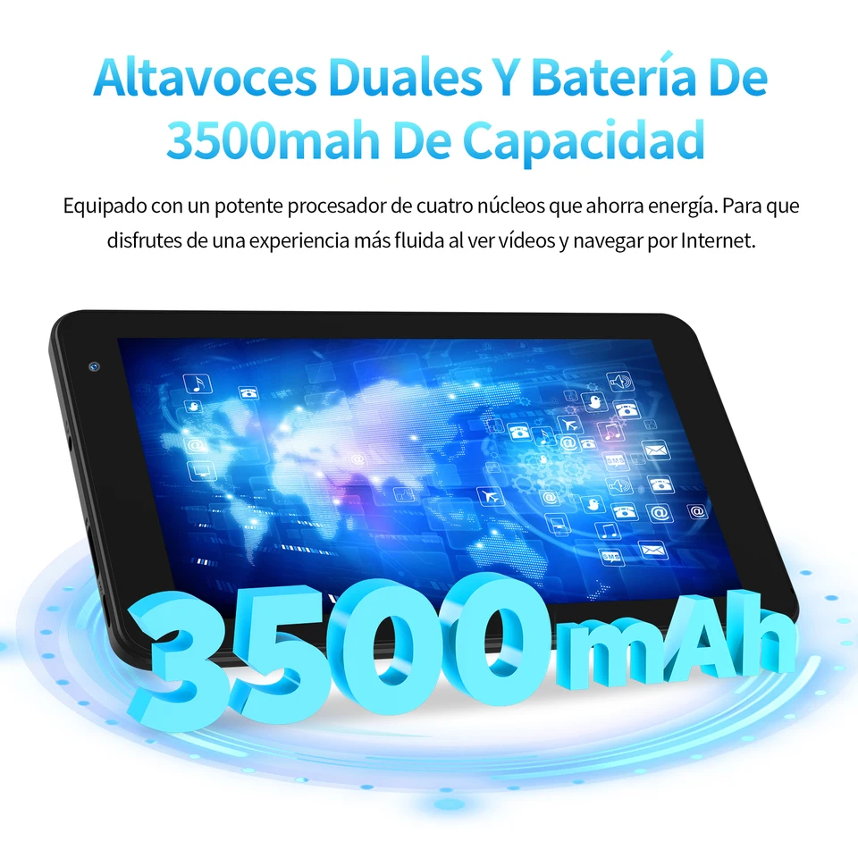 PRITOM 7-Zoll-Tablet-PC, 32 GB, Android 11, Quad-Core-Prozessor, HD-IPS-Display, Dual-Kamera, WLAN, inklusive PU-Schutzhülle_voghion.com