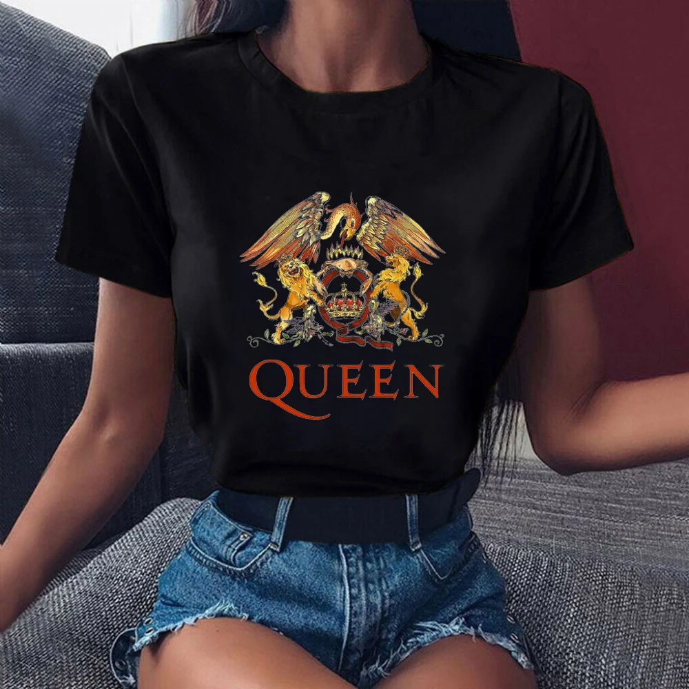 

2022 Women tshirt Freddie Mercury T-Shirt Ladies Clothing Queen Band T Shirt Summer Harajuku Top Women Tshirt Tumbler Top Tees