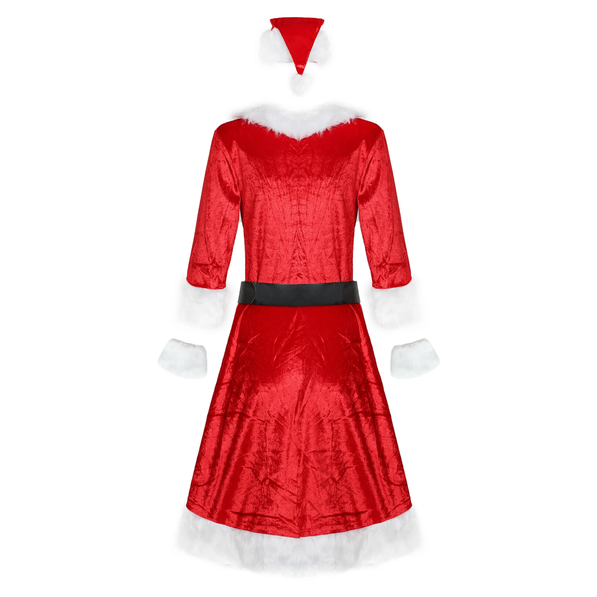 knee length dresses for ladies Lady Elf Christmas Costume main image 1