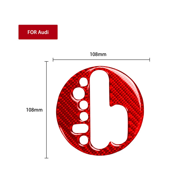 

For Audi TT 8N 2001 2002 2003 2004 2005 2006 Car Stickers Carbon Fiber Red Gear shift Panel Frame Trim Interior Car Accessories