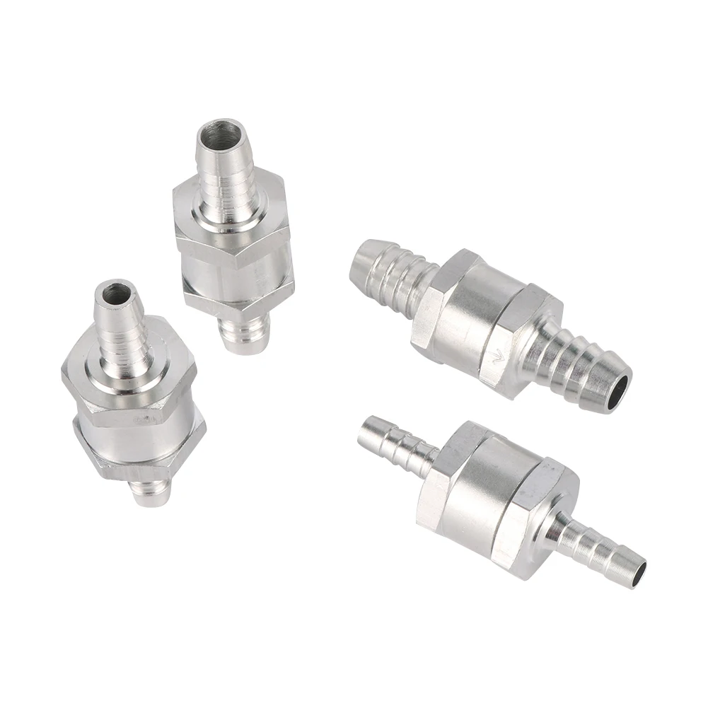 

High-Quality One Way 6/8/10/ 12Mm Valves Aluminium Alloy Fuel Non Return Check Valve One Way Fit Carburettor Pipe Joint 1Pc