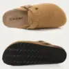 Pallene 2025 Women Clogs Slippers Soft Cork Footbed Women Suede Mules With Arch Support Potato Shoes Platform Adjustable Clogs