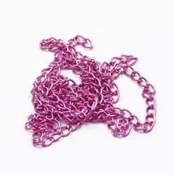 2 - Meter Vibrant Metal Chains for DIY Jewelry and Craft Accessories (Rose red)