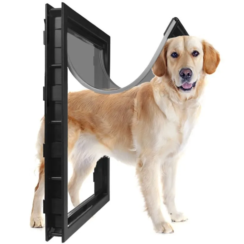 Large Pet Door PVC Magnet Automatic Closing Door Bothway Security Accessory for Big Dog Gate Dog Fences With Baffle Pet Supplies pet door plastic pet door