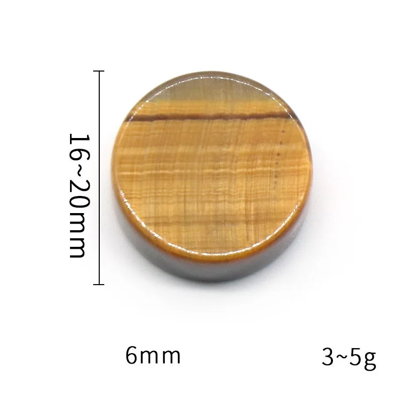 20pcs Natural Healing Crystal Stone Button Shape  Loose Bead Gemstones Amethyst Quartz Room Ornament