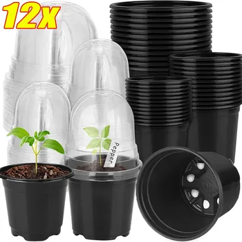 3/12pcs Seedling Nursery Pots Seed Starting Grow Nutrition Cup Flower Plant Container Garden Mini Flowerpot Home Gardening Tools
