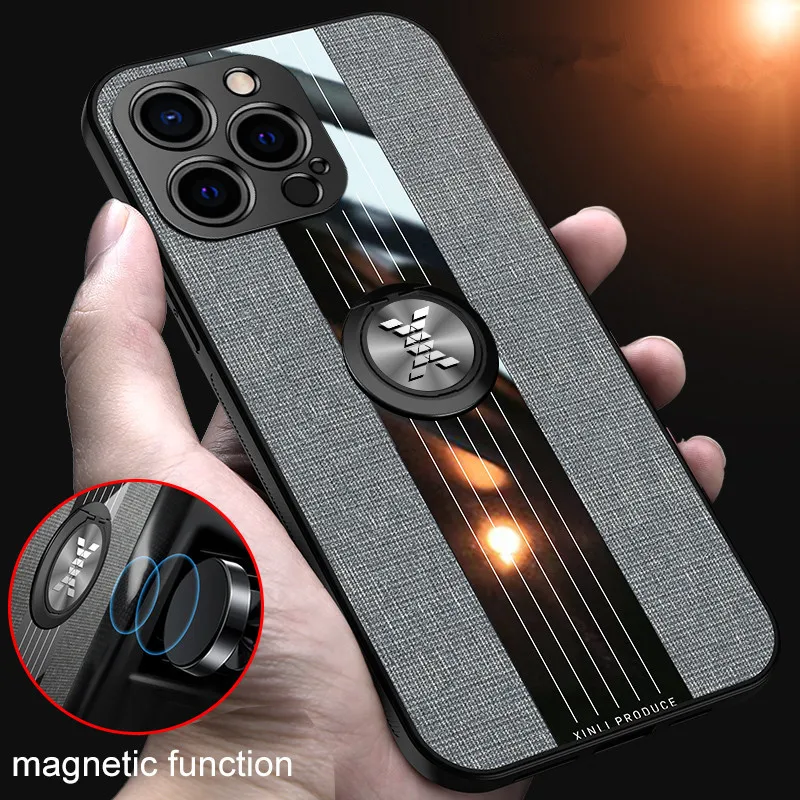 Custodia per telefono in tessuto con anello per barretta per xiaomi mi 11 lite mi 11t 10tlite note 10 mi 8 A3 cc9 mi 12 proStand Co_voghion.com