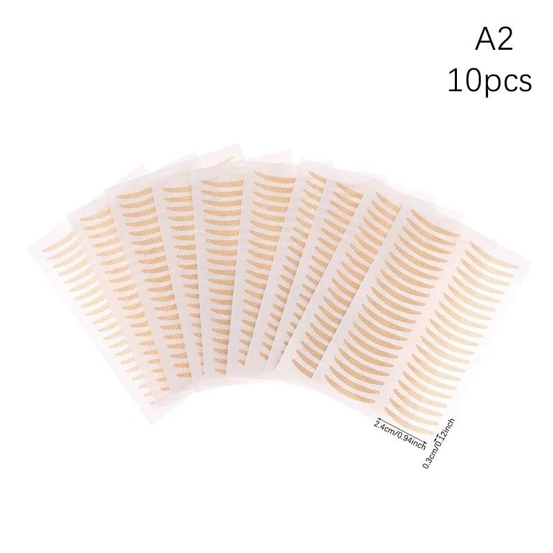 400pcs/lot Lace Mesh Eyelid Stickers Natural Double Eyelid Tape Big Eyes Lift Strips Non-marking Makeup Self-adhesive Eyes Tools double fold eyelid tape