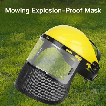 Cappello per casco di sicurezza per tagliaerba da giardino 1PC con maschera protettiva in rete integrale per protezione forestale con decespugliatore