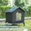 All-Season Waterproof Cat House with Ice Packs & Heating Bags, Foldable Shelter for Indoor & Outdoor Use, Available in 3 Sizes 5