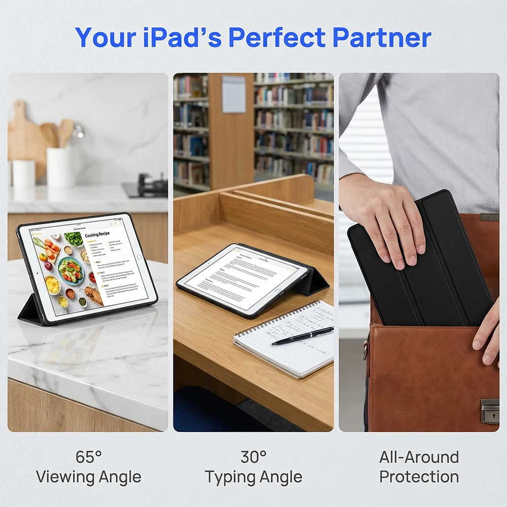 Universal Magnetic Flip Smart Cover with Auto Wake/Sleep Feature