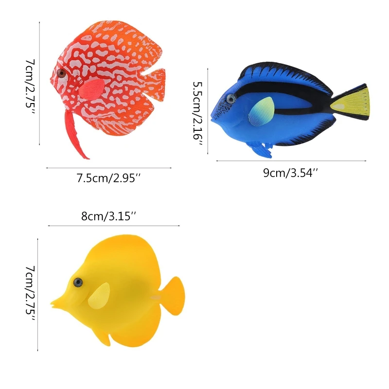 Artificial Moving Fish Floating Silicone Fake Fish Aquarium Decorations
