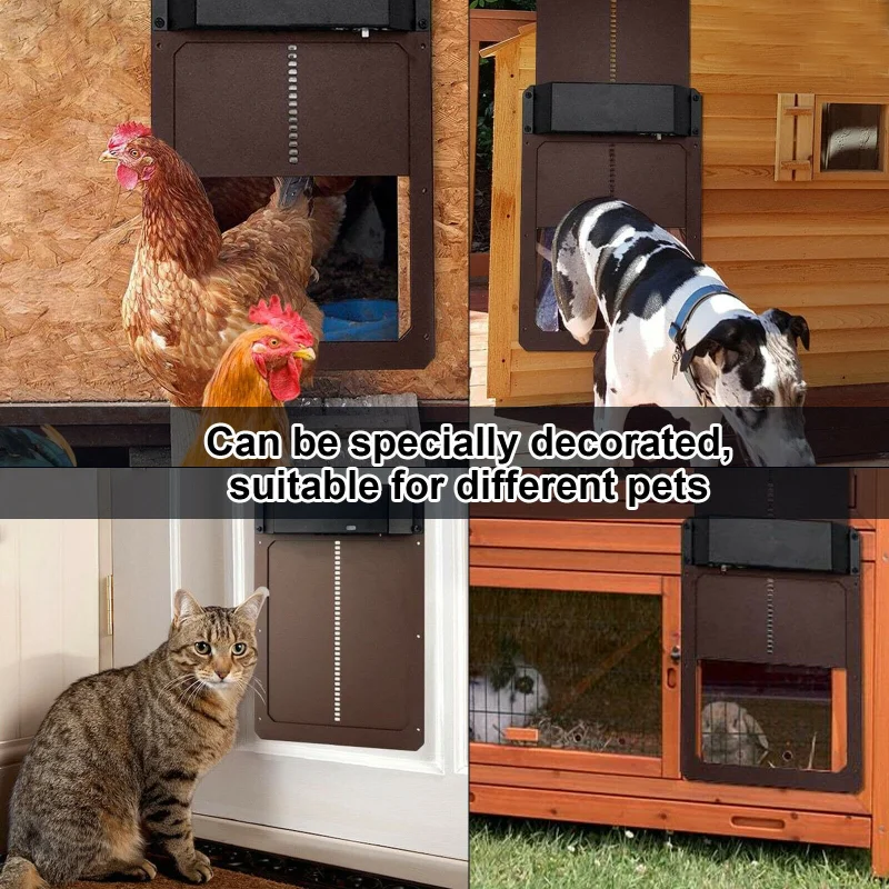 Automatic Chicken Coop Door Light-sensitive Automatic Chicken House Door High Quality And Practical Pets Dog Cages chicken coop door pet door