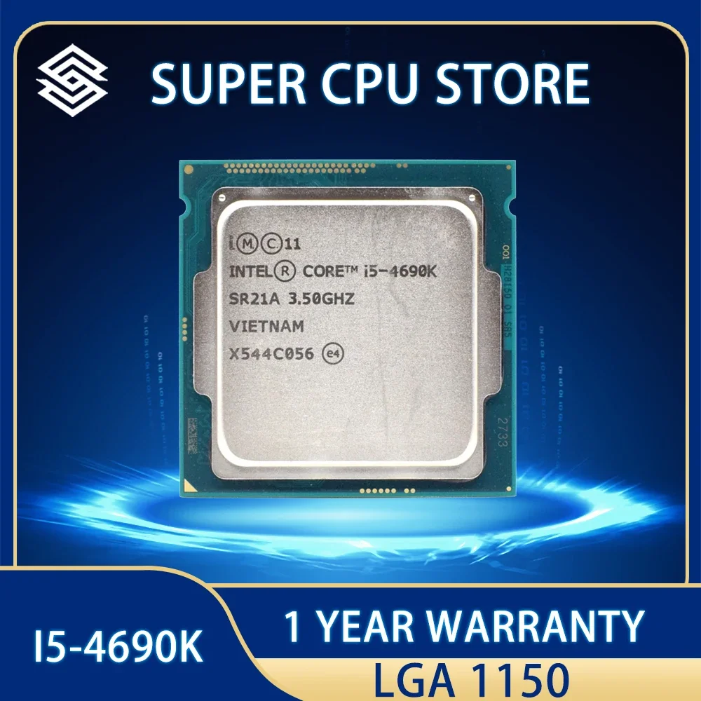 Processore Cpu Quad-Core Intel Core I5 4690K 3.5Ghz 6Mb I5-4690K Presa Sr21A Lga 1150
