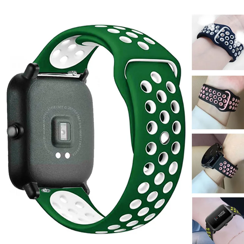 Cinturino In Silicone Da 20Mm/22Mm Per Amazfit Gts 4/3/2/2E/2 4 Mini Gtr 4/2/3 Pro/47Mm/Stratos 3/2 Cinturino Per Orologio Correa Amazfit Bip Strap