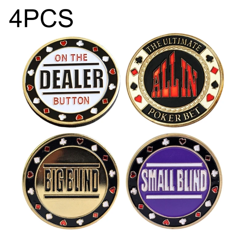 Professional Game Dealers Button Cards Guard Protector Metal Coin Chip Button Entertainment