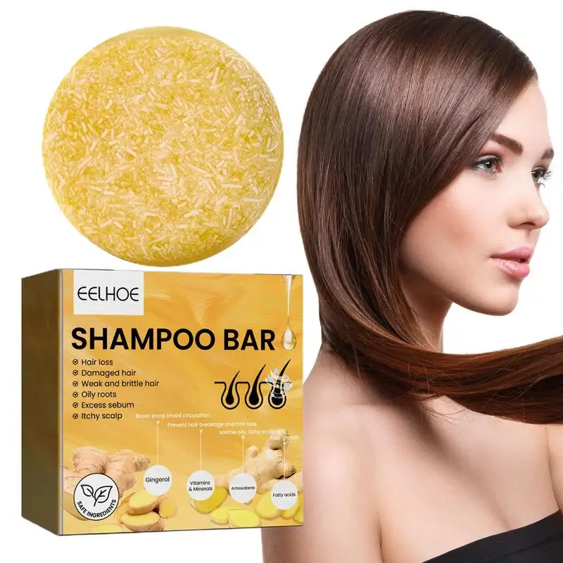 

Upgrade Ginger Shampoo Soap Solid Shampoo Ginger Hair Regrowth Shampoo Bar Anti-Hair Loss Natural Ginger hair Shampoo Soap