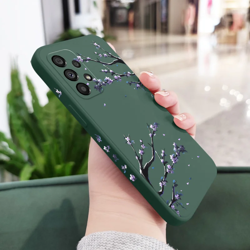 Purple Flower Rain Protective Phone Case Cover