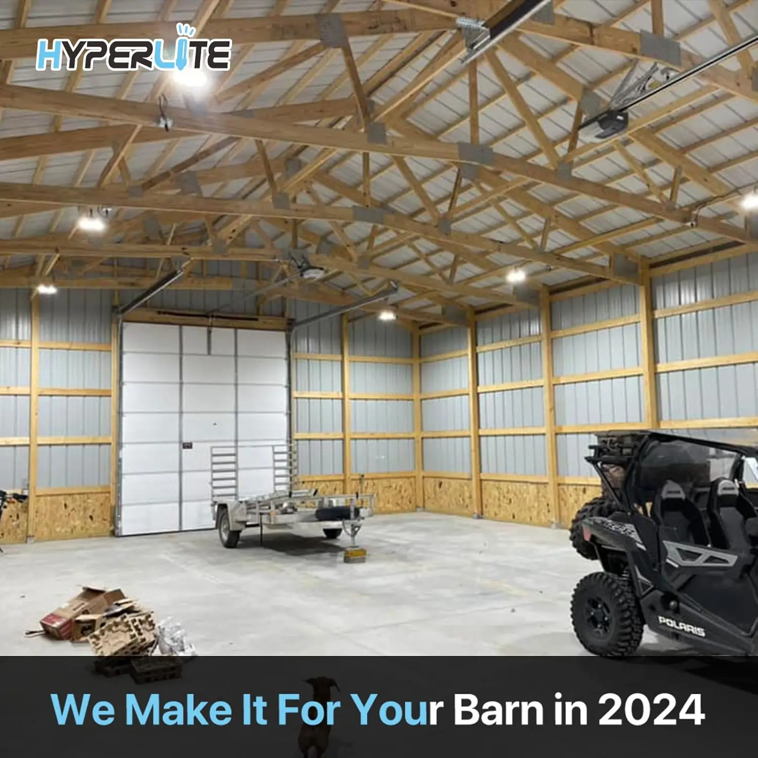LED Lights 150W, 6 Pack LED High Bay Light 21000LM, UFO Light Fixture for Barn Gym Shop Workshop