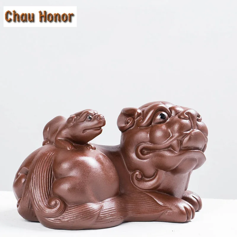 Tea Ornaments Boutique Lucky Toad Tea Set Pet Creative Kung Fu Tea Tea Set Accessories Golden Toad KongFu Tea Pet Tea Decoration