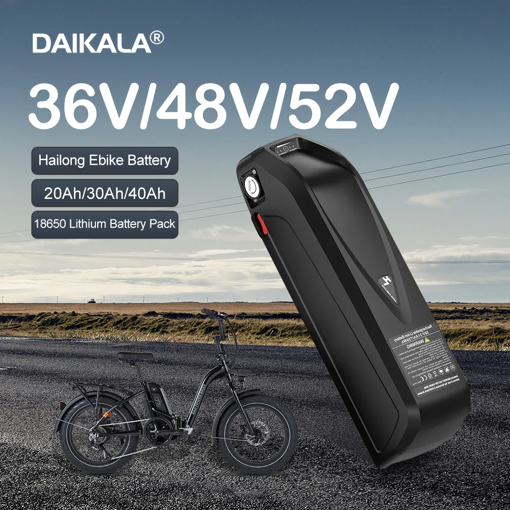 Batteria Ebike Hailong Polly36V 48V 52 V15Ah 20Ah 24Ah 25 Ah18650 21700 Batteria Bici Elettrica Per Motore 350W 500W 750W 1000W 1500W