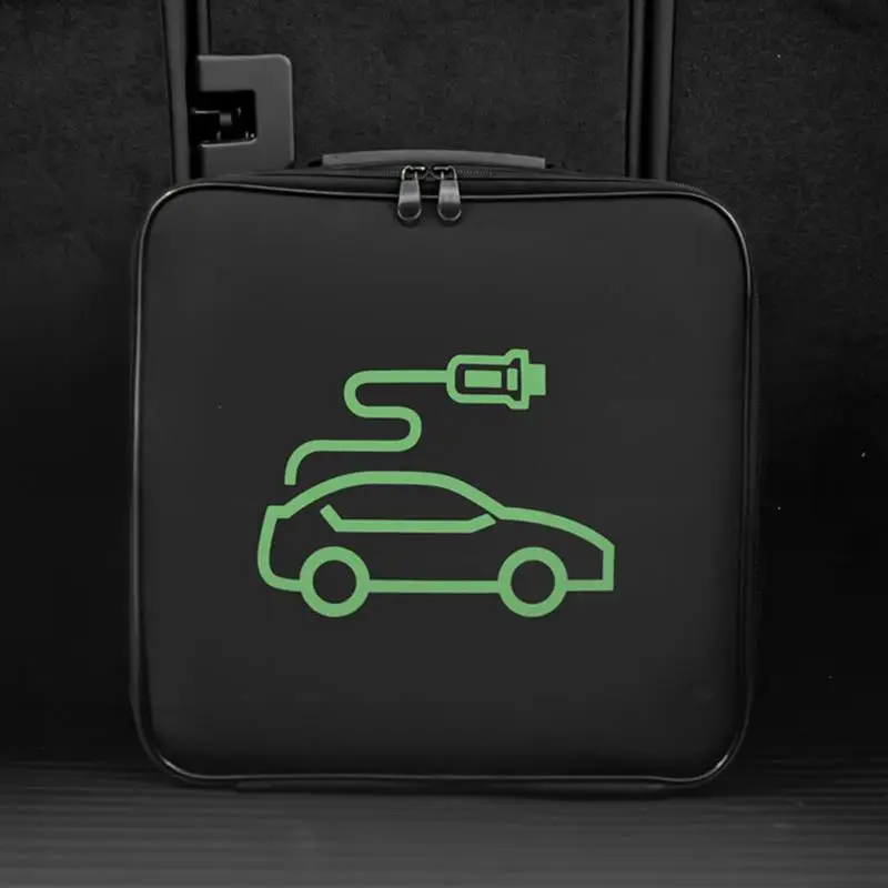 

EV Charger Cord Bag Waterproof Jumper Cable Tools Storage Bag Electric Vehicles Storage & Organizer For Cable Cords for cars SUV