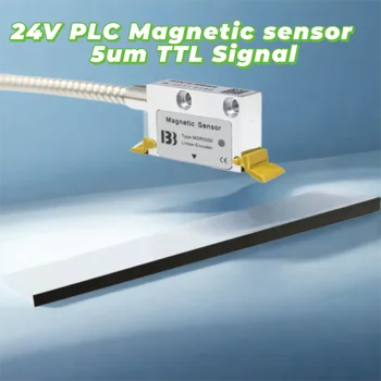 Testa di lettura del sensore magnetico PLC 24V IP67 antipolvere antiolio 5um 5V TTL ad alta precisione e nastro magnetico