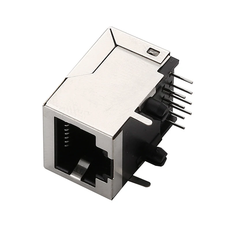 5pcs 네트워크 인터페이스 소켓 RJ45 소켓 90도 수평 전면 위치 지정 열 길이 약 21.0mm