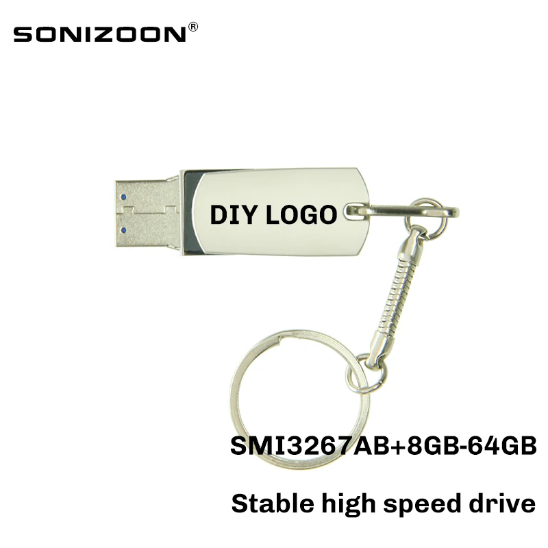 SONIZOON XEZUSB3.0005 회전 펜 드라이브 USB 플래시 드라이브 SMI3267AB/8GB 16GB 32GB 64GB, 안정적인 고속 메모리 astick