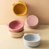 1PC Silicone Baby Tableware Suction Dinner Set Eating Training Baby Stuff Cartoon Cute Bear Shape Bowl Toddler Tableware 1