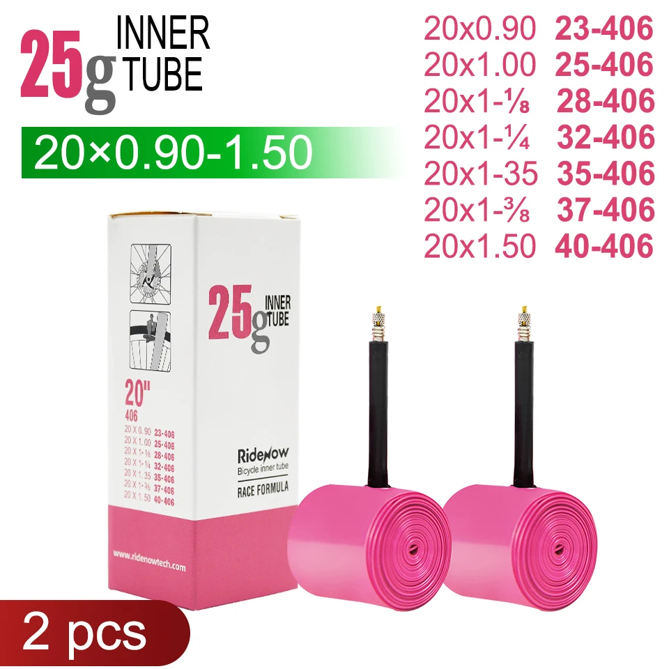 Tube Intérieur Léger Pour TPU pour VTT Compatible avec Jantes 20 Pouces