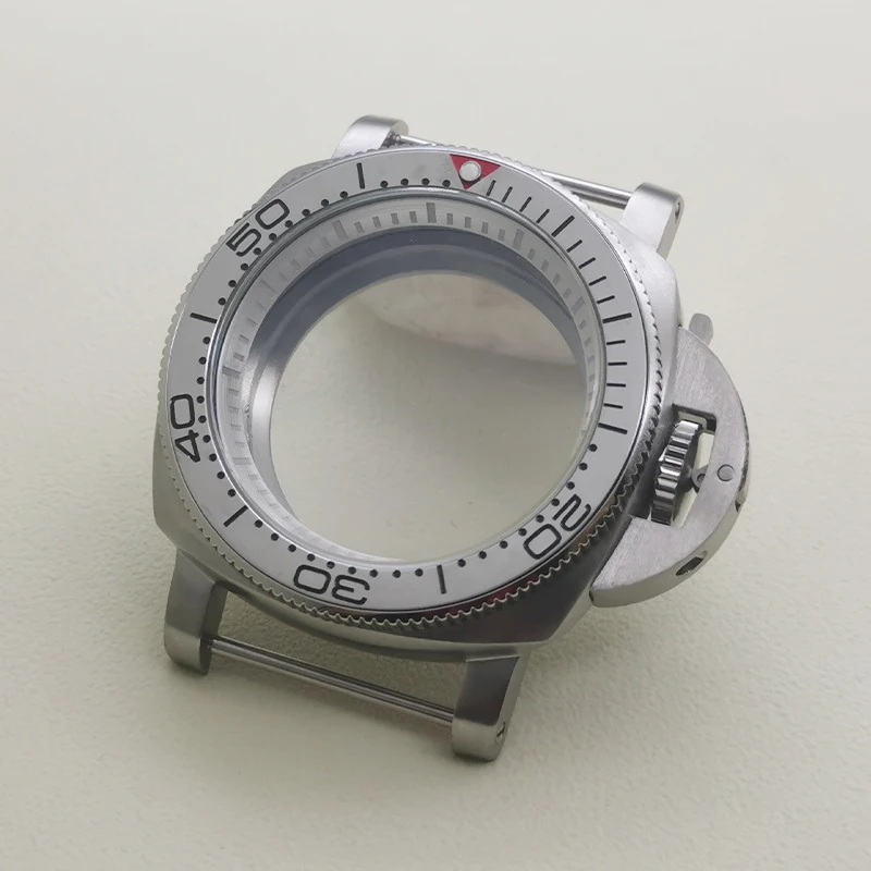 

42mm Silver NH35 Watch Case Transparent Back Cover Fits Seiko NH35 NH36 4R 7S26 Movement Fashion Bezel Insert Men's Watch Cases