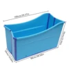 Oversized Foldable Bath Tub Adult Kid Portable Spa Sauna Bath Rectangle Bucket Water Tub, Blue 5