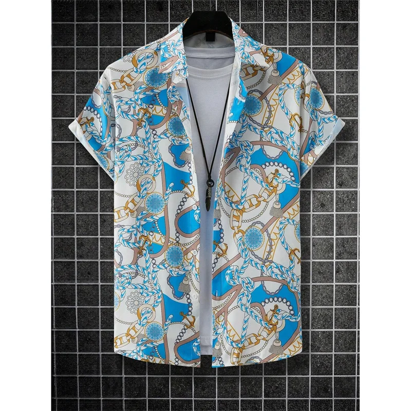 Camicia Uomo Manica Lunga personalità Stampa Camicia Uomo Risvolto Slim Fit Moda Camicia Uomo Street Trend Stile Hip Hop Camicia Uomo Primavera Autunno Base Camicia Uomo A-001 S