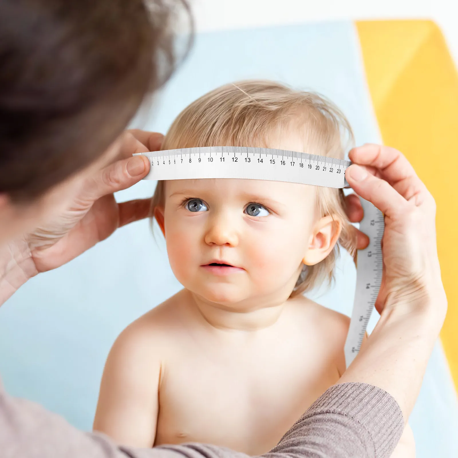 머리 측정용 줄자 100개 종이 자 양면 일회용 무독성 길이 측정 도구 (간호사용)