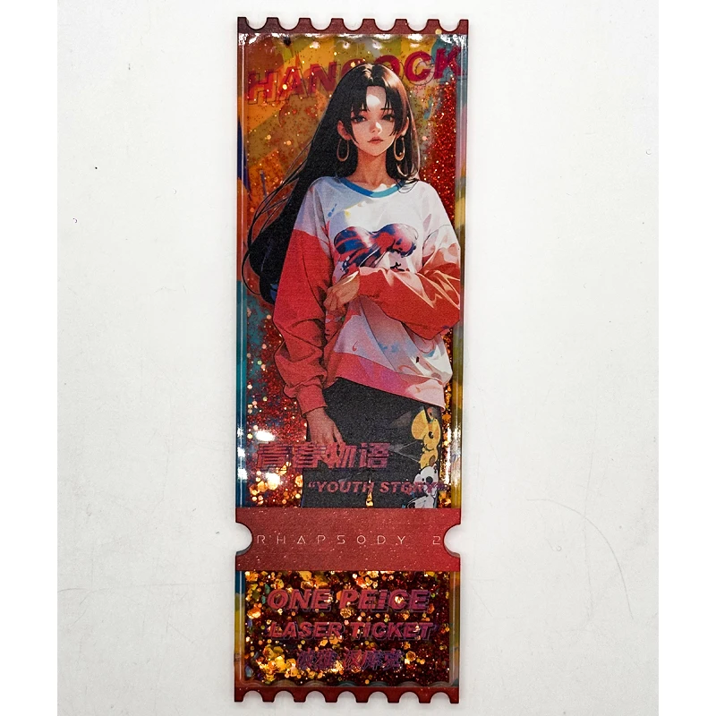 Anime One Piece Nico Robin Yamato Boa Hancock Perona Quicksand Ticket Stub Collectible Cards Christmas Birthday Gifts Toys 3