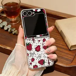 Strawberry Doodle Back Phone Cover - Galaxy Z Flip 5G (Mix01)