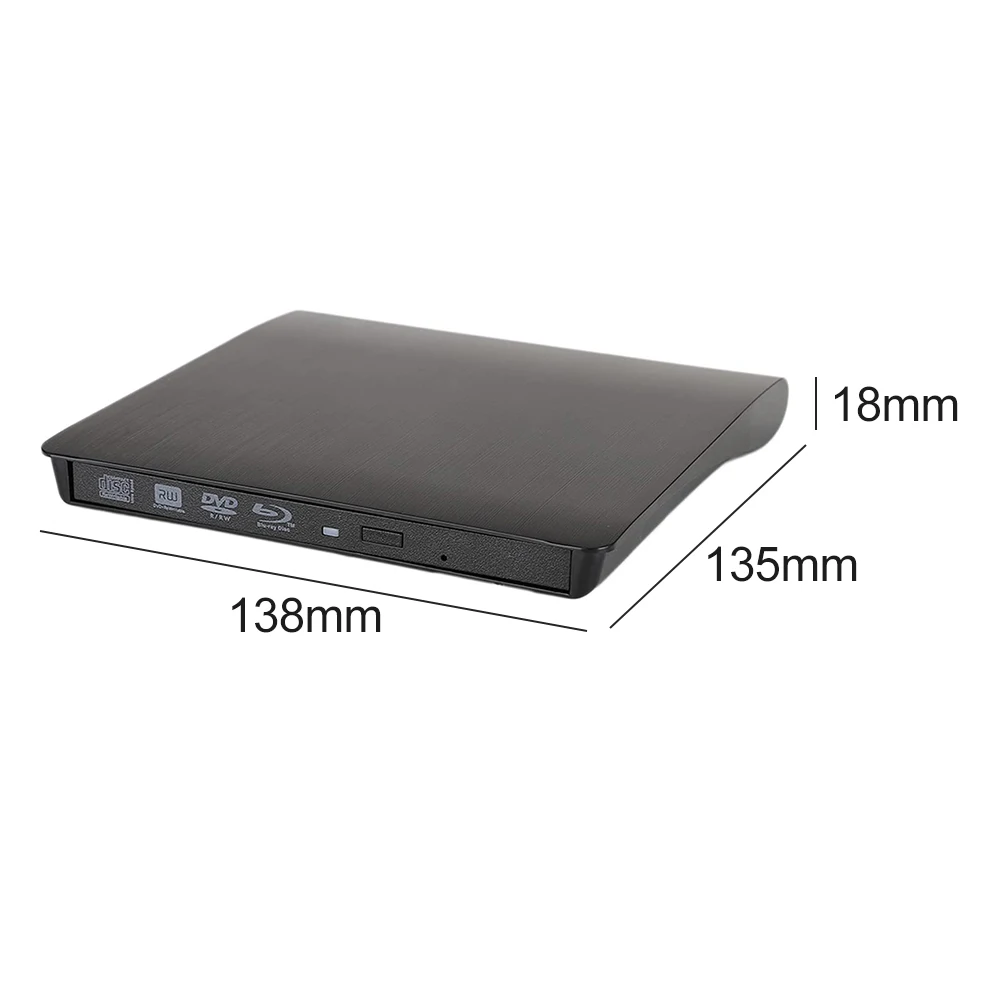 Cd Dvd Drive 5Gbps 12.7mm USB 3.0 SATA External DVD CD-ROM RW Player Optical Drives Enclosure Case for Laptop Desktop Computer