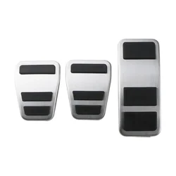Stainless Steel Car Pedal Covers - Gas & Brake Pedal Accessories (3Pcs MT)
