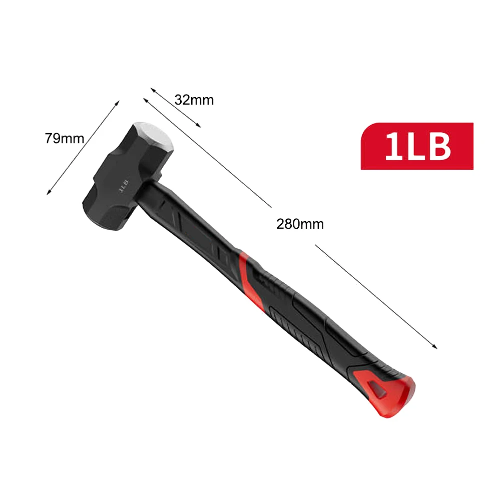 1LB/2LB/3LB Heavy Octagonal Hammer High-Carbon Steel Hammer Non-Slip Handle Octagonal Hammer For Construction Site