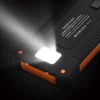 Batterie externe solaire Lenovo 500000mAh, étanche, double ports USB, chargeur de téléphone solaire portable, powerbank pour le camping et les voyages 4