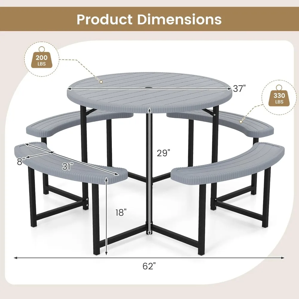 8 Person Picnic Table 3