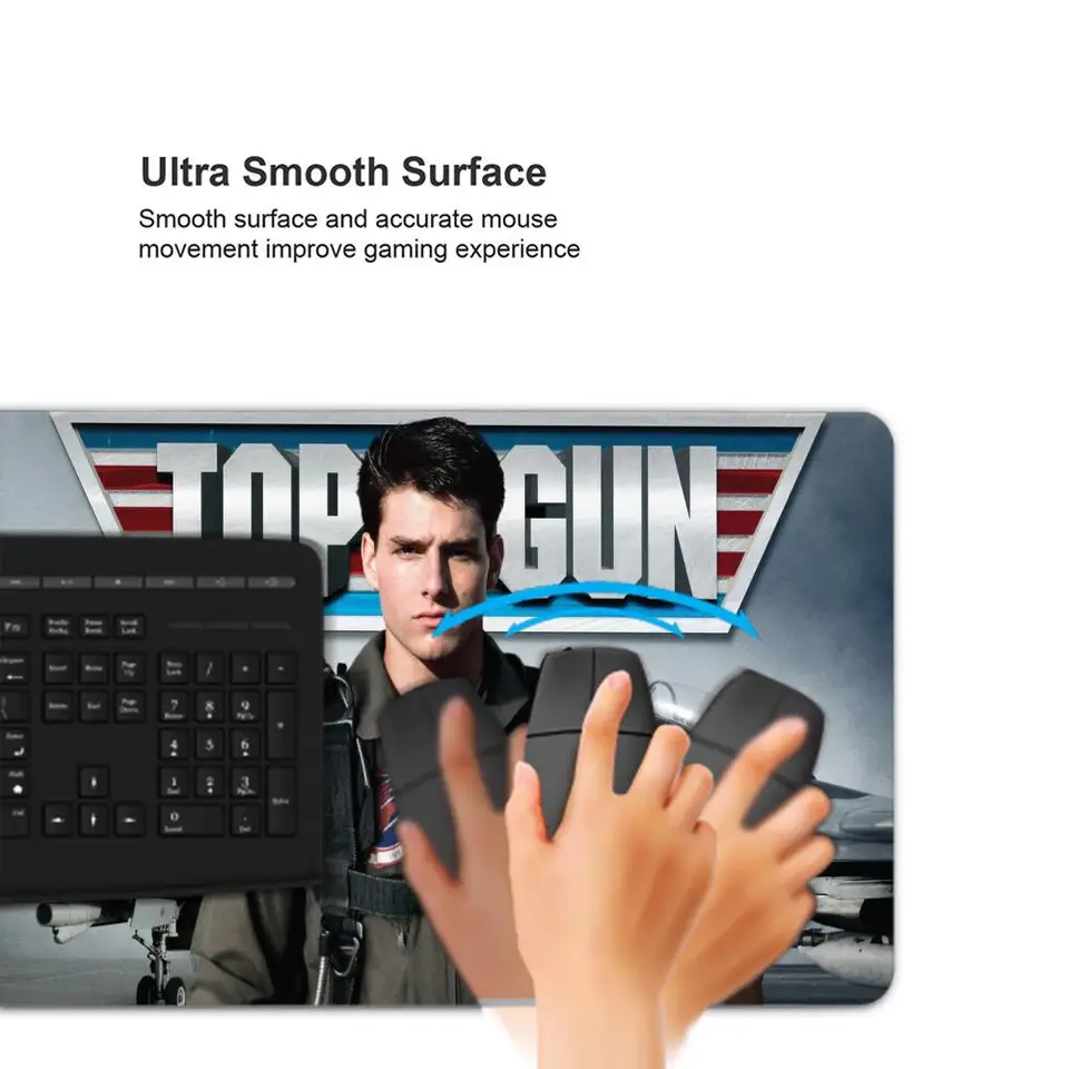 Top Gun Maverick Tapis De Souris Tapis De Souris Bureau Tapis De Souris Mignon HD Tapis De Bureau Tapis De Clavier De Jeu étendu Grand XXL Gamer Tapis De Souris 90x40