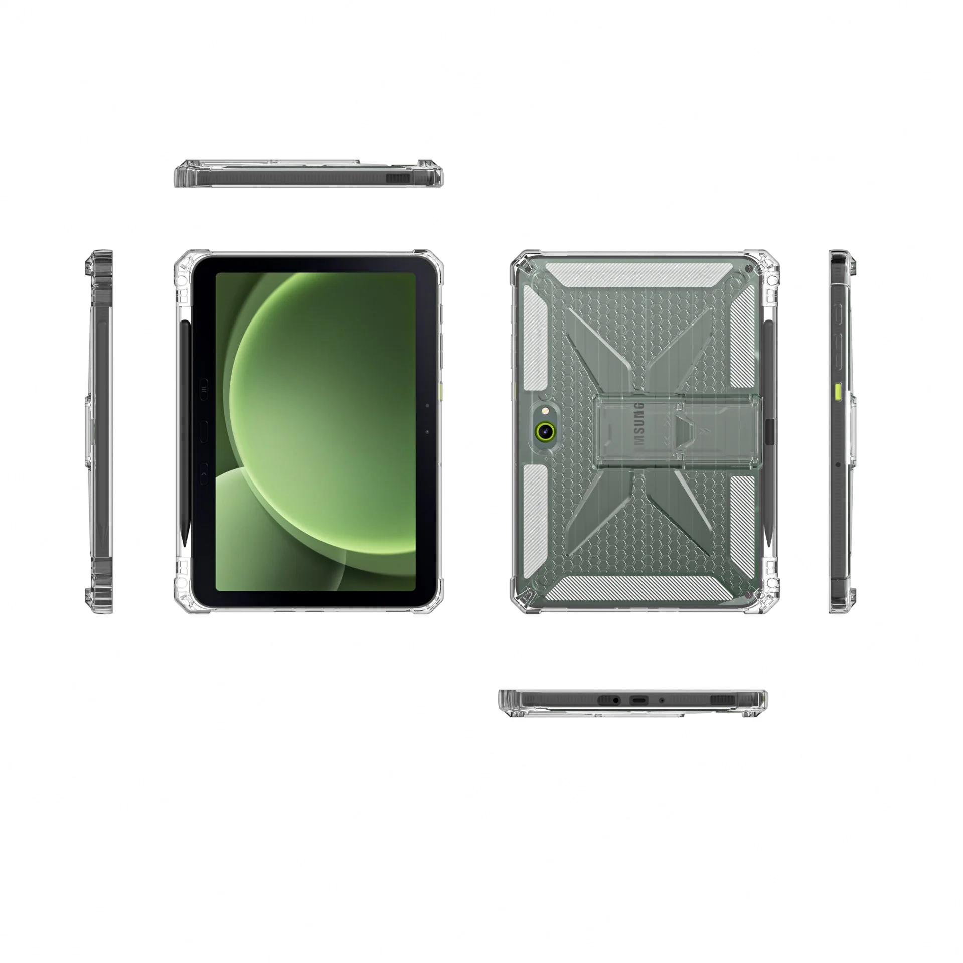 Clear  Tablet Soft Cover with Pencil Holder, 10.1