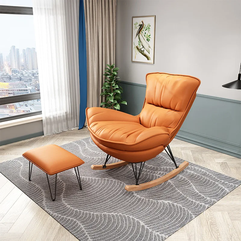 

Домашнее кресло-качалка для гостиной, стильное кресло-качалка для отдыха, обеденное кресло, роскошная мебель для балкона