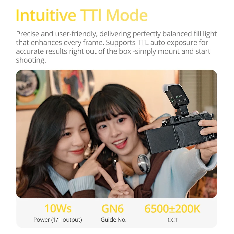 Viltrox Vintage Z2 미니 TTL 온카메라 플래시 접이식 퀵 마운트 핫슈 캐논 니콘 후지필름용 경량 스피드라이트