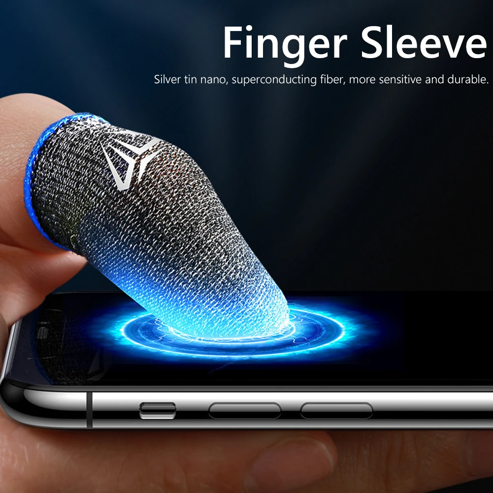 2pcs S02 Game Controller Finger Sleeve for PUBG Touch Screen Gaming Thumb Gloves